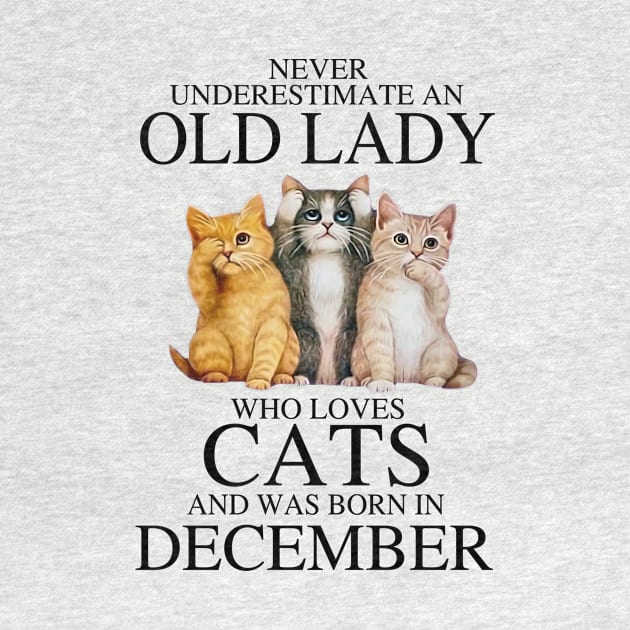 Never Underestimate An Old Lady Who Loves Cats December by louismcfarland